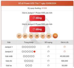 giao diện app ket qua xo so 6/55