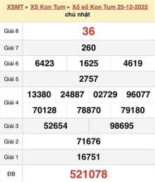 giao diện app kết quả xổ số kon tum tuần trước