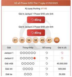 giao diện app kết quả xổ số power ngày hôm nay