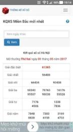giao diện app thống kê xổ số cả năm