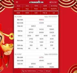 giao diện app vé xổ số miền bắc