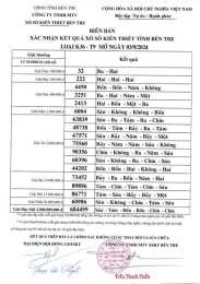 hướng dẫn sử dụng kết quả xổ số kiến thiết bến tre hôm nay