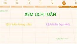hướng dẫn sử dụng lich xo so trong tuan