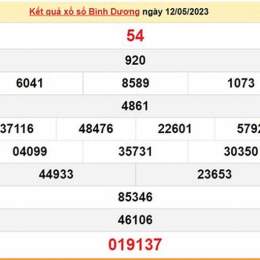 kết quả xổ số bình dương ngày 26 tháng 12