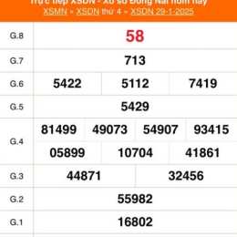 kết quả xổ số đồng nai ngày 29 tháng 7
