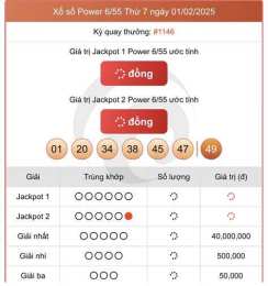 tính năng nổi bật kết quả xổ số vietlott 6/55 ngày hôm nay