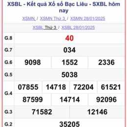 xổ số bạc liêu 4 tháng 11