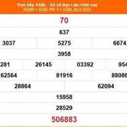 xổ số bạc liêu 7 tháng 10