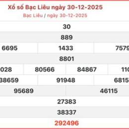 xổ số bạc liêu trong 30 ngày