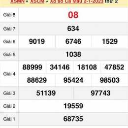 xổ số cà mau ngày 16