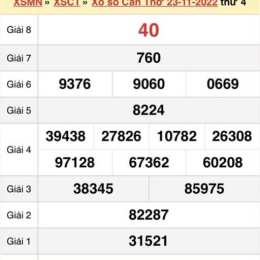 xổ số cần thơ 30 ngày trước