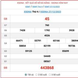 xổ số đà nẵng thứ 4