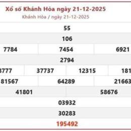 xổ số đài khánh hòa tuần trước