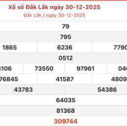 xổ số đắk lắk 30 ngày gần nhất