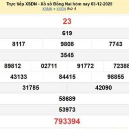 xổ số đồng nai 3 tháng 6