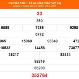 xổ số đồng tháp 29 tháng 12