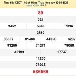 xổ số đồng tháp ngày 23 tháng 2 năm 2026