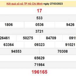xổ số hồ chí minh ngày 27 tháng 09