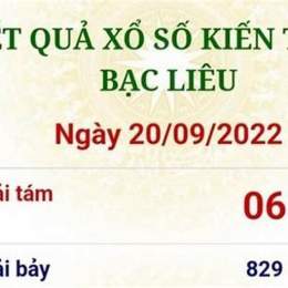 xổ số kiến thiết bạc liêu ngày 20 tháng 1