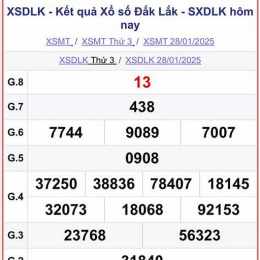 xổ số kiến thiết đăk lăk hôm nay
