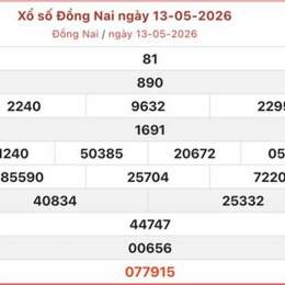 xổ số kiến thiết đồng nai ngày 13 tháng 05