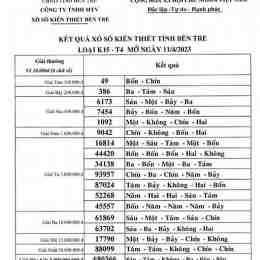 xổ số kiến thiết ngày 11 tháng 04