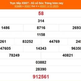 xổ số kiến thiết sóc trăng ngày 3 tháng 12