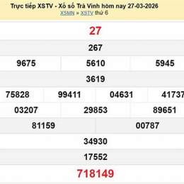 xổ số kiến thiết trà vinh ngày 3 tháng 4
