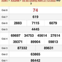 xổ số quảng nam ngày 27 tháng 1