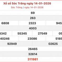 xổ số sóc trăng 14 tháng
