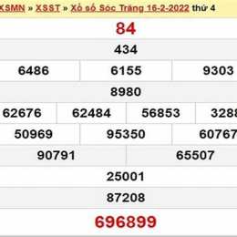 xổ số sóc trăng 4 tháng 2