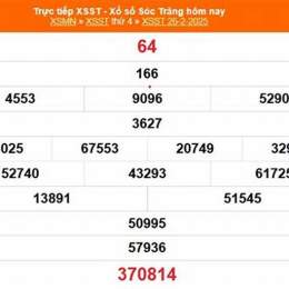 xổ số sóc trăng ngày 26 tháng 11 năm 2025