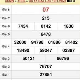 xổ số thứ ba bạc liêu ba đài