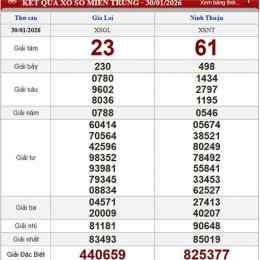 xổ số thứ sáu 30 ngày