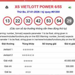 xổ số vietlott ngày 27 tháng 12