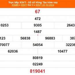 xổ số vũng tàu ngày 11 tháng 8